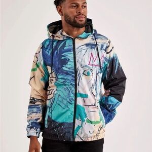 Vintage Jean Michael Basquiat x Members Only Men's Multicolor Graphic Jacket.